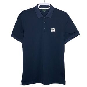 AG Adriano Goldschmied Golf Polo Shirt Mens M Navy Blue Short Sleeve Preppy NEW